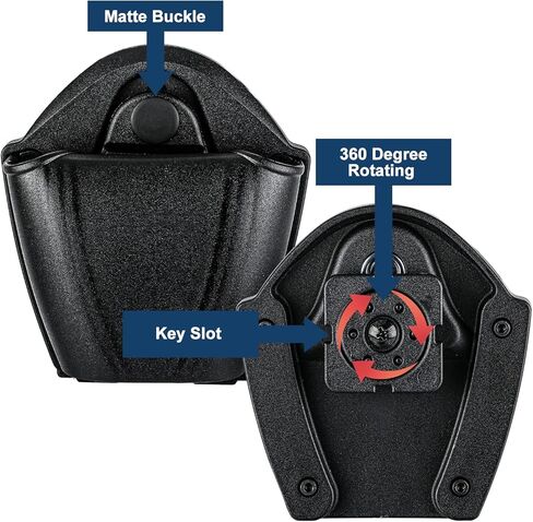 حافظة الأصفاد من البوليمر مولي - حافظة أصفاد تكتيكية مفتوحة لإنفاذ القانون للأصفاد المفصلية والسلسلة وحقيبة الكفة اليدوية سريعة التحرير لحزام الخدمة مع حزام الأصفاد من النايلون in Kuwait