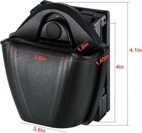 حافظة الأصفاد من البوليمر مولي - حافظة أصفاد تكتيكية مفتوحة لإنفاذ القانون للأصفاد المفصلية والسلسلة وحقيبة الكفة اليدوية سريعة التحرير لحزام الخدمة مع حزام الأصفاد من النايلون in Kuwait