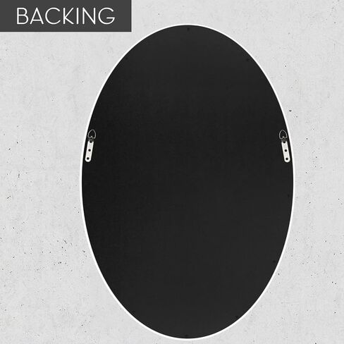 H-A Decoratve مرآة حائط بيضاوية خشبية لغرفة المعيشة في الحمام، 36 بوصة × 24 بوصة in Kuwait