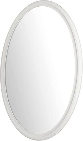 H-A Decoratve مرآة حائط بيضاوية خشبية لغرفة المعيشة في الحمام، 36 بوصة × 24 بوصة in Kuwait