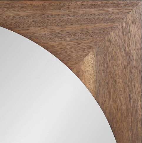 مرآة حانة كيت آند لوريل أندوفر مع خطافات معطف، 20 × 30، خشب طبيعي، مرآة حائط خشبية مزخرفة مع ثلاثة أوتاد معلقة ورف عرض صغير in Kuwait
