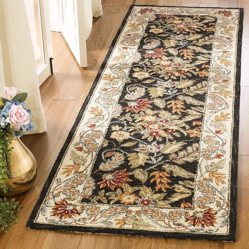 SAFAVIEH Chelsea Collection Area Rug - 5'3" x 8'3", Red, Hand-Hooked French Country Wool, Ideal for High Traffic Areas in Living Room, Bedroom (HK141C) in Saudi Arabia