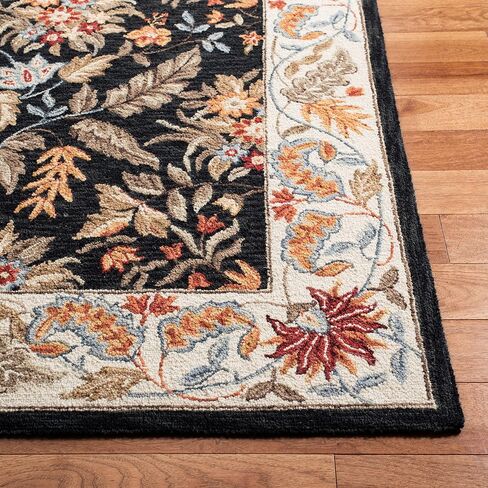 SAFAVIEH Chelsea Collection Area Rug - 5'3" x 8'3", Red, Hand-Hooked French Country Wool, Ideal for High Traffic Areas in Living Room, Bedroom (HK141C) in Saudi Arabia