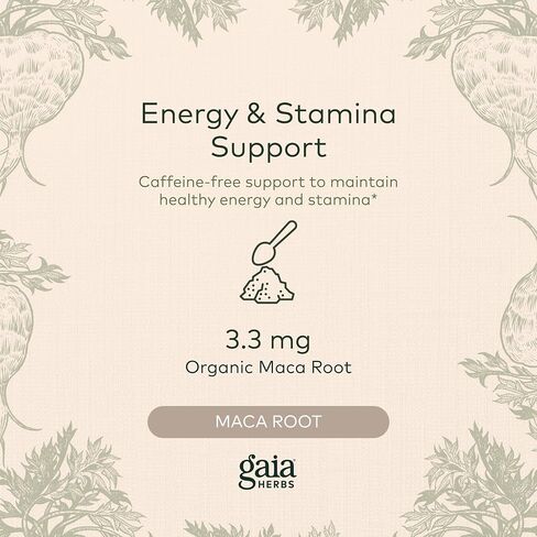 Gaia Herbs Maca Powder - Natural Energy Supplement - Supports and Maintains Healthy Energy and Stamina - Made with USDA Certified Organic Maca Root (Lepidium meyenii) - 16 Oz (138-Day Supply) in Saudi Arabia