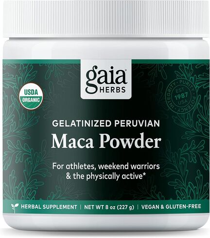 Gaia Herbs Maca Powder - Natural Energy Supplement - Supports and Maintains Healthy Energy and Stamina - Made with USDA Certified Organic Maca Root (Lepidium meyenii) - 16 Oz (138-Day Supply) in Saudi Arabia