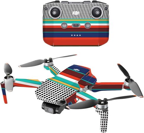 MightySkins Compatible with DJI Mini 2 Portable Drone - Hot Pink Chevron | Protective, Durable, and Unique Vinyl Decal wrap Cover | Easy to Apply, Remove, and Change Styles | Made in The USA in Kuwait
