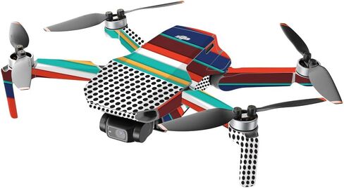 MightySkins Compatible with DJI Mini 2 Portable Drone - Hot Pink Chevron | Protective, Durable, and Unique Vinyl Decal wrap Cover | Easy to Apply, Remove, and Change Styles | Made in The USA in Kuwait
