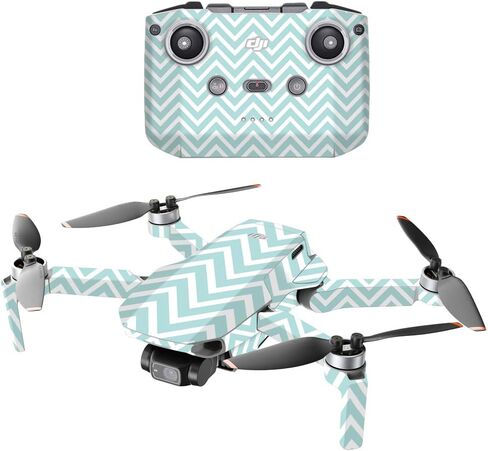 MightySkins Compatible with DJI Mini 2 Portable Drone - Hot Pink Chevron | Protective, Durable, and Unique Vinyl Decal wrap Cover | Easy to Apply, Remove, and Change Styles | Made in The USA in Kuwait