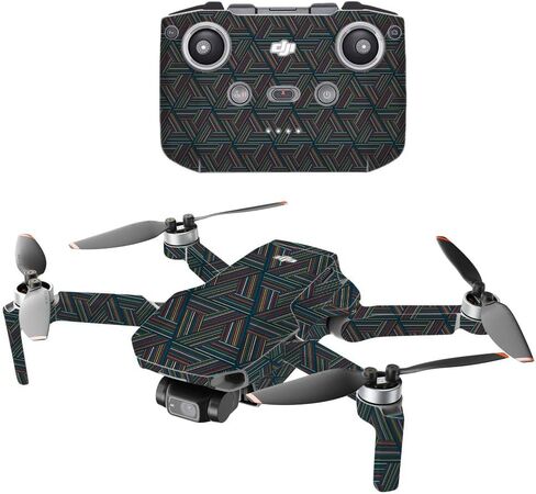 MightySkins Compatible with DJI Mini 2 Portable Drone - Hot Pink Chevron | Protective, Durable, and Unique Vinyl Decal wrap Cover | Easy to Apply, Remove, and Change Styles | Made in The USA in Kuwait