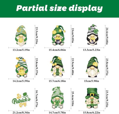 ANUWKS 9 أوراق ملصقات نافذة يوم القديس باتريك، ملصقات نافذة شامروك التماثيل المحظوظة، ملصقات نافذة مزدوجة الجوانب قابلة لإعادة الاستخدام لديكور يوم القديس باتريك in Kuwait