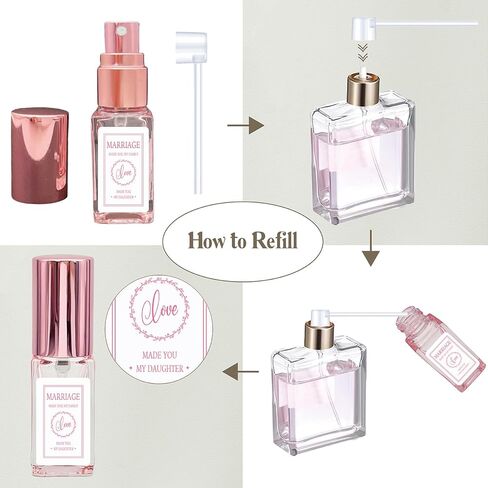 صندوق تخزين مجوهرات ابنة القانون مع زجاجة عطر قابلة لإعادة الملء، هدية لابنة القانون من الأم، هدية عاطفية لابنة القانون وعيد ميلاد الزفاف وعيد الأم وعيد الميلاد in Kuwait