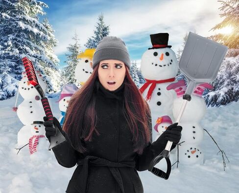 DHXXSC 8X6FT Xmas Backdrop Winter Snow Backdrop Woods Snow Photo Backdrop Snowman Photography Backdrop Christmas Background DH-149 in Kuwait