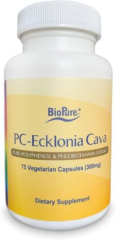 BioPure PC-Ecklonia Cava – Potent Brown Algae Botanical Extract Rich in Polyphenols and 71 Trace Minerals That Support Neurological Function, Circulation, and Overall Wellness - 75 Vegetable Capsules in Kuwait