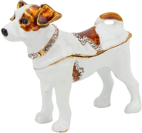 صندوق مجوهرات صغير محمول، صندوق حلي ماسي لامع لتزيين الكلب، الحرف المعدنية هدية ديكور المنزل، اللون، مقاس واحد in Kuwait