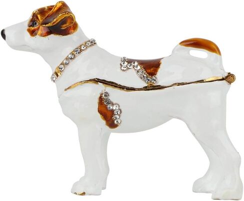 صندوق مجوهرات صغير محمول، صندوق حلي ماسي لامع لتزيين الكلب، الحرف المعدنية هدية ديكور المنزل، اللون، مقاس واحد in Kuwait