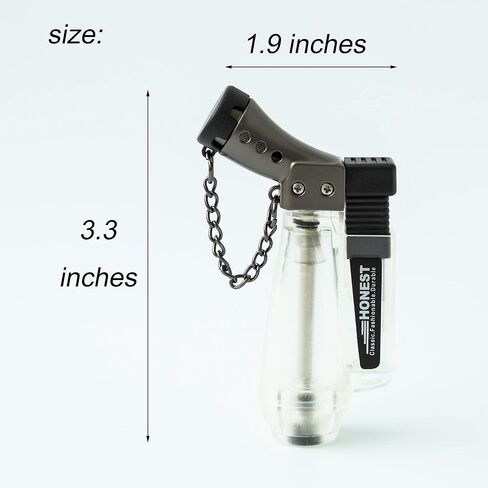 2 عبوة من ولاعات شعلة البيوتان، خزان الوقود قابل للعرض، فتحة سلسلة المفاتيح، شعلة واحدة مقاومة للرياح، ولاعة غاز البيوتان قابلة لإعادة التعبئة (أرجواني) in Kuwait