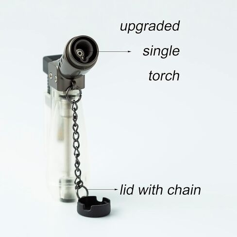 2 عبوة من ولاعات شعلة البيوتان، خزان الوقود قابل للعرض، فتحة سلسلة المفاتيح، شعلة واحدة مقاومة للرياح، ولاعة غاز البيوتان قابلة لإعادة التعبئة (أرجواني) in Kuwait