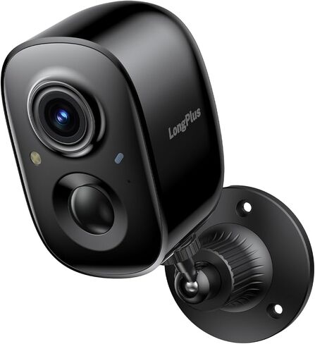 LongPlus Battery Security Camera, Wireless Outdoor Security Camera with Rechargeable Battery, Color Night Vision, PIR Motion Detection,Weatherproof,2-Way Audio,Mobile App Access,Ideal Home Security in Kuwait