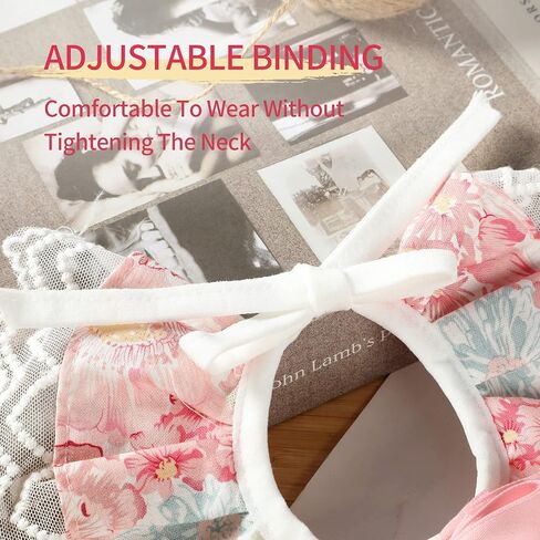 Pet Scarf Saliva Towel Cat Collar - Delicate and Cute Lace Dog Bandana, Pet Bib with Bow Collars, Dog Handkerchief Cat Lace Bibs for Small, Medium, Large Dogs and Cats (Small) in Saudi Arabia