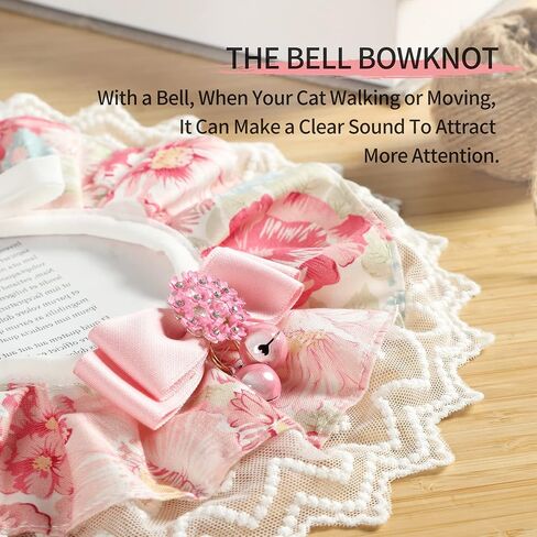 Pet Scarf Saliva Towel Cat Collar - Delicate and Cute Lace Dog Bandana, Pet Bib with Bow Collars, Dog Handkerchief Cat Lace Bibs for Small, Medium, Large Dogs and Cats (Small) in Saudi Arabia