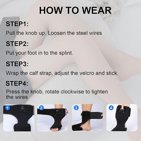 Plantar Fasciitis Night Splint Adjustable Planters Facetious Relief Plantar Fasciitis Brace with Arch Support Plantar Fasciitis Relief Achilles Tendonitis Foot Drop Heel Pain Women Men in Kuwait