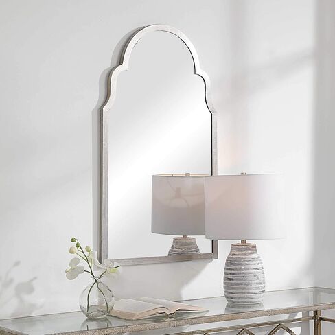 Moss + Fig Abbey Black Arch Mirror | Arched Wall Mirror in Satin Black Finish (21 in. W x 37 in. H x 1 in. D Arch Top Mirror) in Saudi Arabia