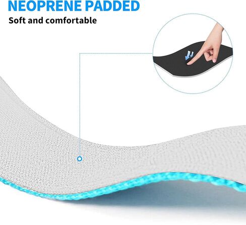 طوق بيبي بيت العاكس للكلاب، طوق الحيوانات الأليفة المصنوع من النايلون الناعم والمبطن بالنيوبرين الناعم القابل للتنفس وقابل للتعديل للكلاب المتوسطة، باللون الأزرق، المتوسط in Kuwait