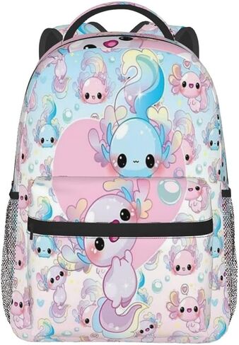 EQAAZED Axolotl Backpack Large Capacity Fashion Backpacks Lightweight Casual Backpacks in Saudi Arabia