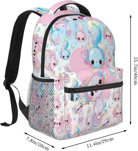 EQAAZED Axolotl Backpack Large Capacity Fashion Backpacks Lightweight Casual Backpacks in Saudi Arabia