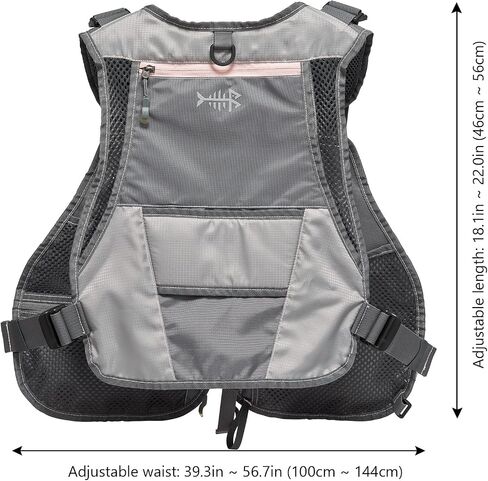 BASSDASH Fly Fishing Vest Adjustable Size with Detachable Water Bottle Holder for Men and Women FV07 in Saudi Arabia