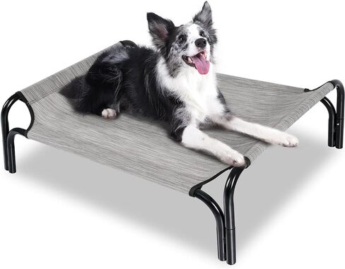 PetEase Cooling Elevated Dog Bed,Portable Dog Cot,with Washable Mesh and Powerful Anti-Slip Feet,Durable for Both Indoor and Outdoor Use (Small, Blue) in Kuwait