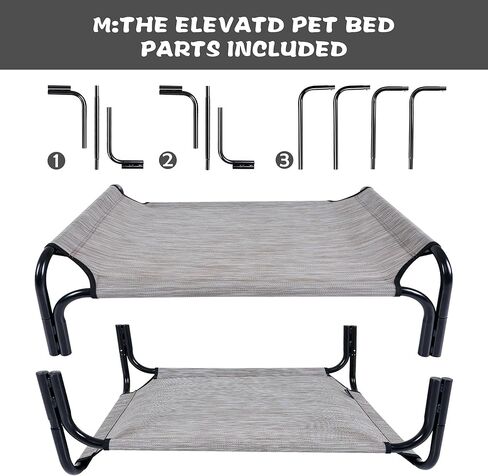 PetEase Cooling Elevated Dog Bed,Portable Dog Cot,with Washable Mesh and Powerful Anti-Slip Feet,Durable for Both Indoor and Outdoor Use (Small, Blue) in Kuwait