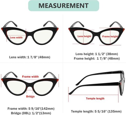 Eyekepper 4-حزمة نظارات القراءة متعددة التركيز التقدمية الضوء الأزرق حجب للنساء القط العين لا خط القراء متعدد البؤر in Saudi Arabia