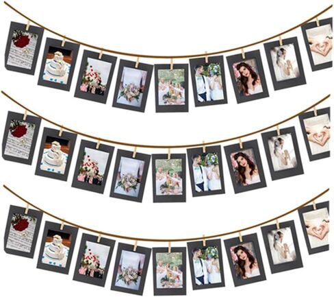 Crizcape 30 Pack Paper Photo Frame 6x4 for Photo Wall Picture Mats Photos Hanging/Cardboard Picture Frame (Black) in Saudi Arabia