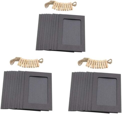 Crizcape 30 Pack Paper Photo Frame 6x4 for Photo Wall Picture Mats Photos Hanging/Cardboard Picture Frame (Black) in Saudi Arabia