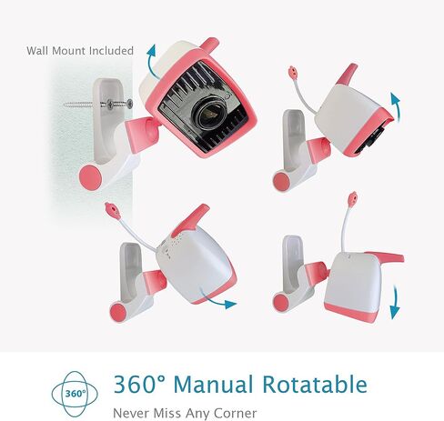 Moonybaby 5" No WiFi Baby Monitor with 2 Cameras and Audio, Split Screen with Wide View, 2-Way Audio, Auto Night Vision, Zoom, Sound Activated, and Temperature Display in Kuwait