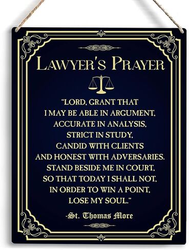 Lawyers Gifts for Women Men Inspirational Sign Wall Art Lawyer's Prayer Wooden Hanging Sign Law Student Gift Law School Graduation Gift Artwork Decor for Home Office 10x8 Inches in Saudi Arabia
