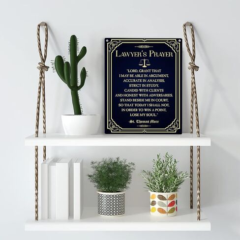 Lawyers Gifts for Women Men Inspirational Sign Wall Art Lawyer's Prayer Wooden Hanging Sign Law Student Gift Law School Graduation Gift Artwork Decor for Home Office 10x8 Inches in Saudi Arabia