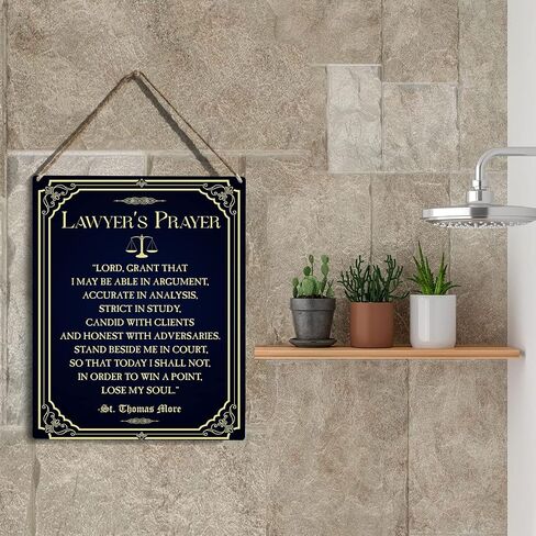 Lawyers Gifts for Women Men Inspirational Sign Wall Art Lawyer's Prayer Wooden Hanging Sign Law Student Gift Law School Graduation Gift Artwork Decor for Home Office 10x8 Inches in Saudi Arabia