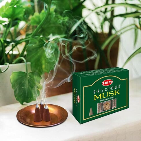 HEM -Precious Musk Incense Cones - Pack of 12 in Saudi Arabia