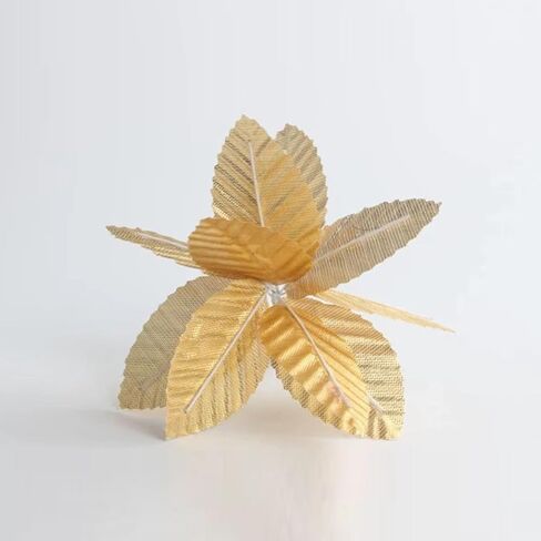 اوراق نباتات صناعية ذهبية من تيزويوك، 200 قطعة، اوراق ذهبية للحفلات والحرف اليدوية وديكور حفلات الزفاف in Kuwait