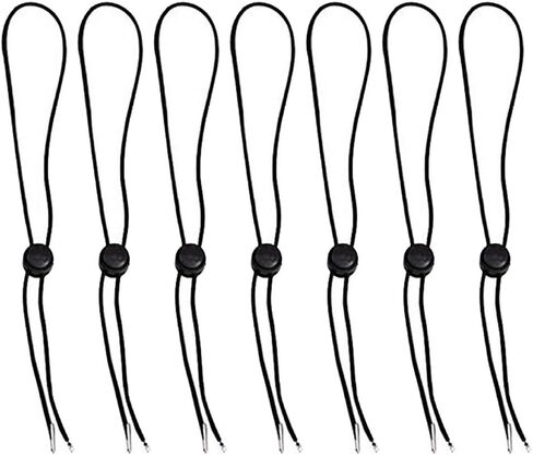 YAIKOAI 20 قطعة قابل للتعديل قبعة الذقن حبل مرونة قابل للإزالة قبعة واقية من الرياح حزام مشبك للغولف في الهواء الطلق ركوب القوارب الإبحار في الهواء الطلق الرياضة - أسود, أسود, 30cm/12inch in Kuwait