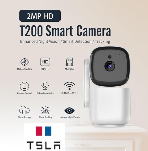 Smart Surveilance Camera with Infrared Night Vision, Two-Way Voice, and 360° Panorama View - EVA-T200 SMART CAMERA 360 in Kuwait