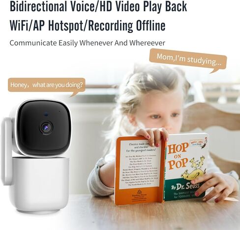 Smart Surveilance Camera with Infrared Night Vision, Two-Way Voice, and 360° Panorama View - EVA-T200 SMART CAMERA 360 in Kuwait