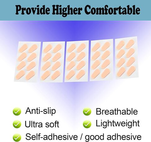 20 زوجًا من وسادات أنف النظارات، وسادات أنف إسفنجية ناعمة، لاصقة مضادة للانزلاق من السيليكون، تلتصق على شكل قطرة ماء للنظارات الشمسية (لون البشرة/1 مم) in Kuwait