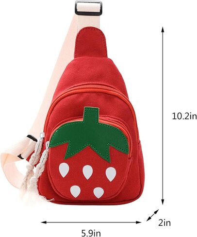 حقيبة ظهر Erinaco Fruit Strawberry Sling للكتف حقيبة ظهر CrossBody حقيبة ظهر كاجوال Daypack in Saudi Arabia