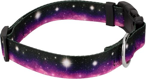 Country Brook Petz - طوق الكلاب الفاخر Heavenly Space - صنع في الولايات المتحدة الأمريكية - مجموعة Geek Chic تتميز بتصميمات لأي معجب كبير (1 بوصة، متوسط) in Saudi Arabia