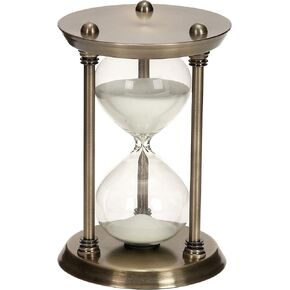 Deco 79 Glam Metal Cylinder Timer, 6" x 6" x 9", Brass