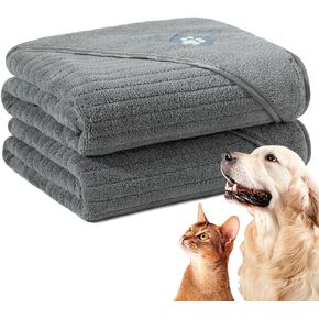 منشفة تنظيف الحيوانات الأليفة سريعة الجفاف من الألياف الدقيقة من بوليت لتجفيف الكلاب والقطط من جميع السلالات والأحجام، 24 × 40 بوصة، عبوتان in Kuwait