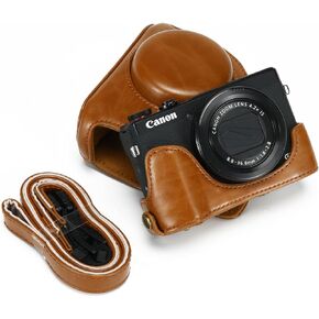 حافظة كاميرا Hargedis لكاميرا Canon Powershot G7X Mark III/ G7X Mark II، حافظة كاميرا من جلد البولي يوريثان لحقيبة كاميرا Canon Powershot G7X Mark III DSLR in Kuwait